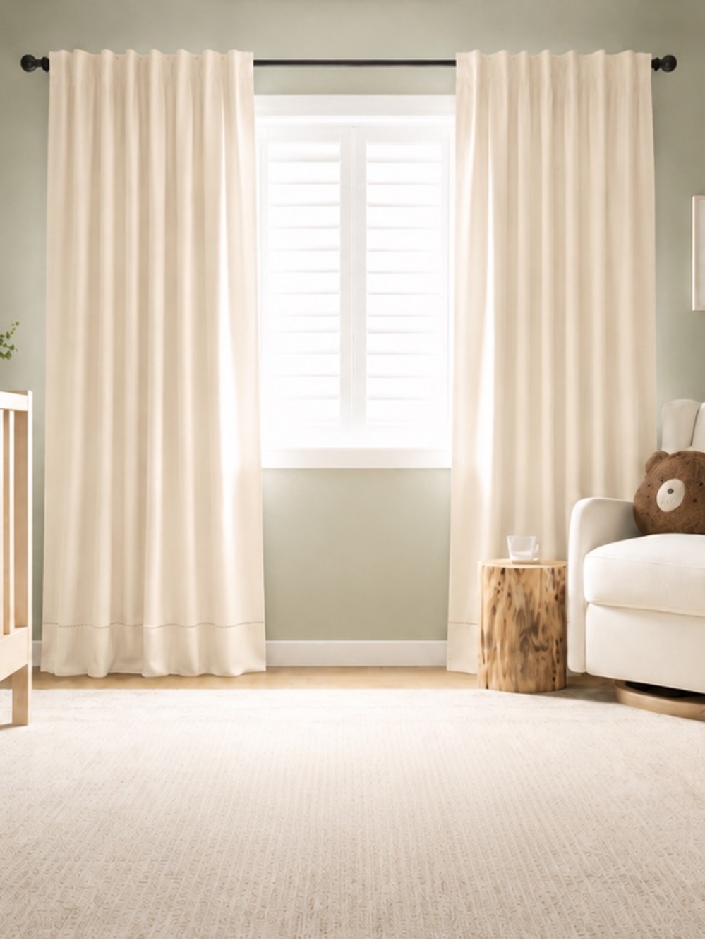 Crate & Barrel Blackout Curtain Panels & Rod Set – NWT